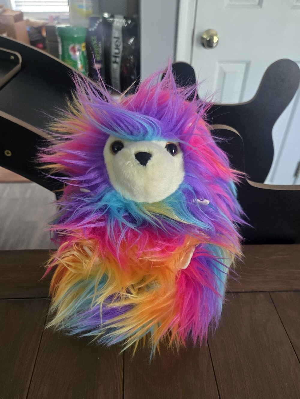 Large Douglas Rainbow Faux Fur Hedgehog Plush Stuffed Animal